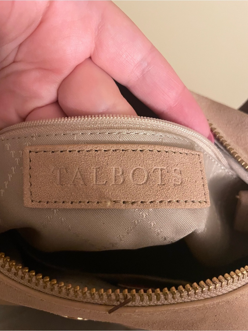 Talbots Suede Leather Handbag Crossbody - Picture 3 of 6